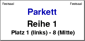 Etiketten für beide Stirnseiten einer Reihe