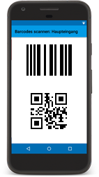 Prüfen Sie Barcodes oder QR-Codes mit einem Android Smartphone oder iPhone.